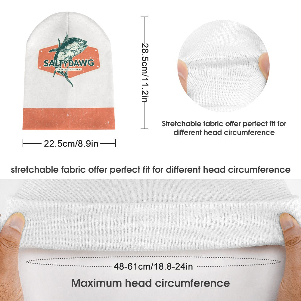 Full printed knitted hat